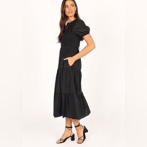 Petal + Pup Naurra Shirred Tiered Midi Dress - 10